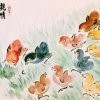 O039 林谋秀---亲情 水墨 26x23.5cm